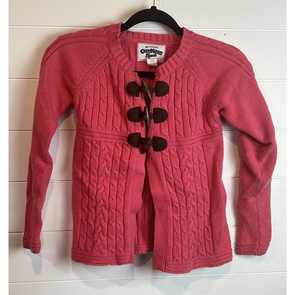 Oshkosh B'gosh Pink Cable Knit Sweater‎ Sz 10
